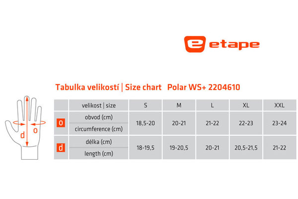 tabulka etape rukavice skin ws 2204610